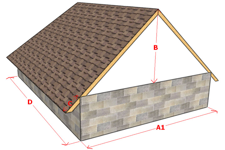 Двухскатная крыша для дома
